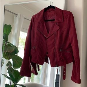 H&M Faux Suede Moto Jacket